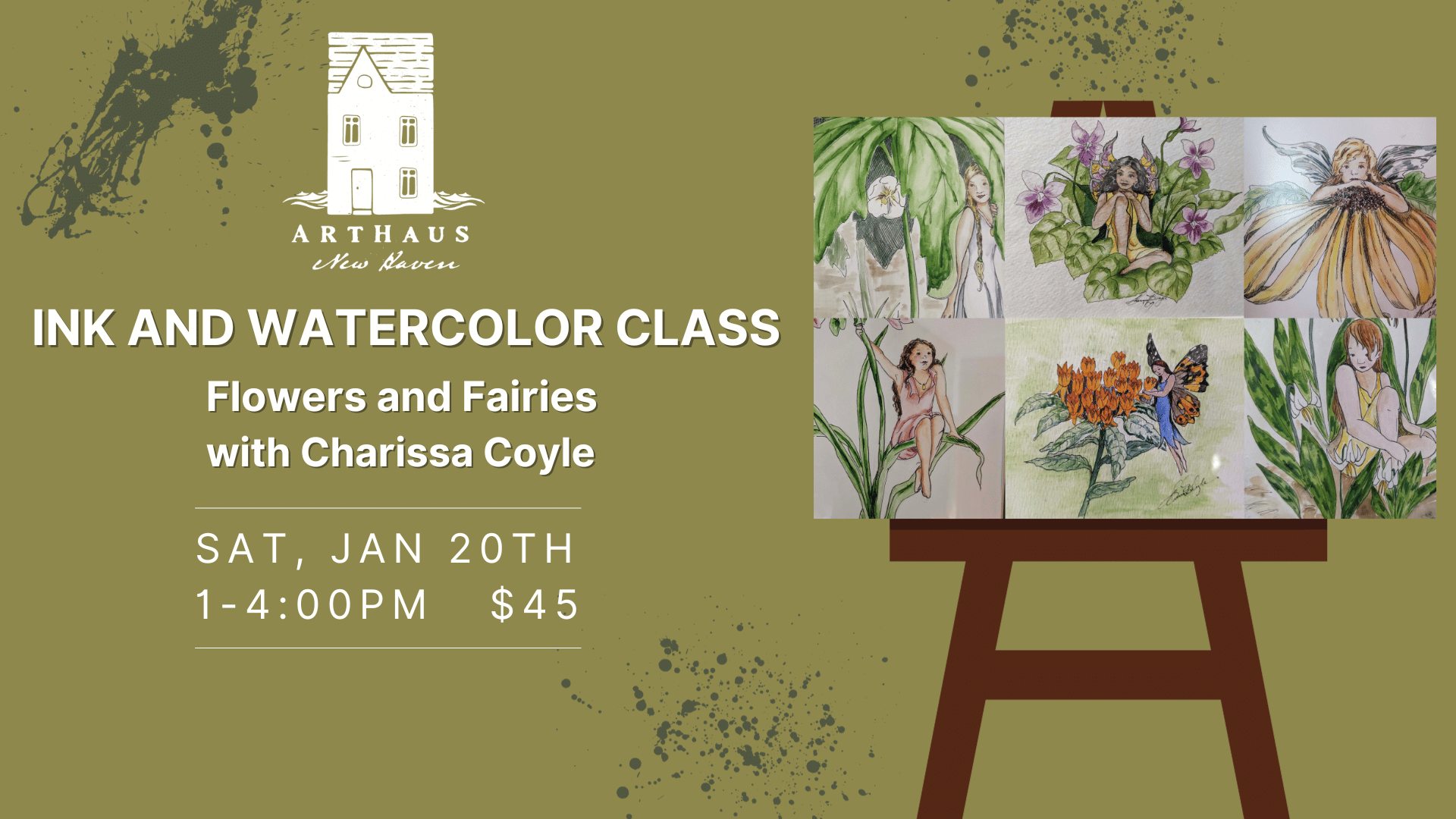 Ink and Watercolor Class with Charissa Coyle